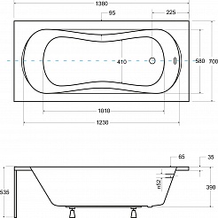 Besco Акриловая ванна Aria Plus 140x70 – фотография-5